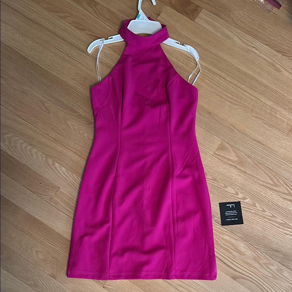 Lulus Pink Halter Dress